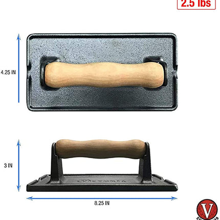 Victoria Victoria Cast Iron Emaille Bacon Press
