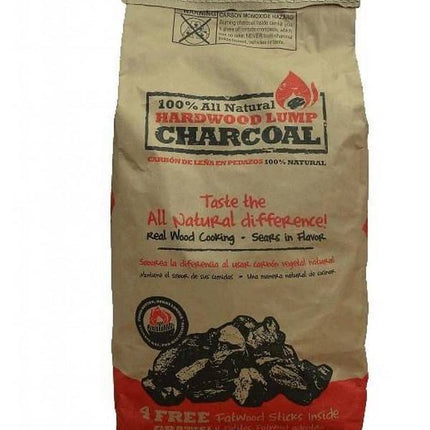 Vuur & Rook All Natural Hardwood Lump Charcoal 4,5 kilo + Gratis Fatwood Sticks