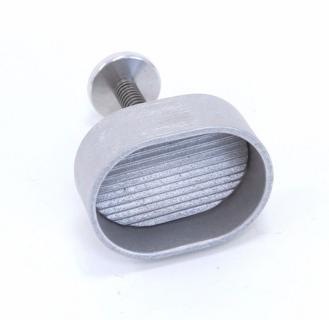 Vuur & Rook Aluminium Hamburgerpers Ovaal 105 x 75 mm