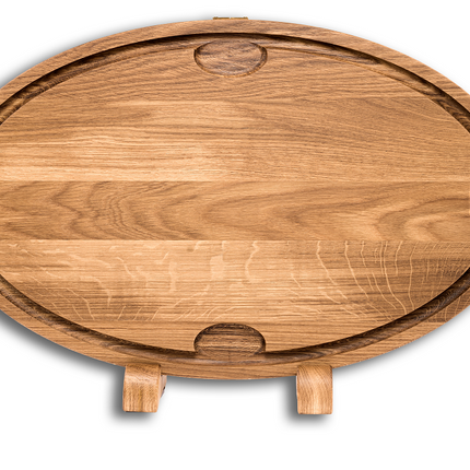 Vuur & Rook Baas Boards Eiken Houten Snijplank Ovaal XXL 65 x 40 x 4 cm
