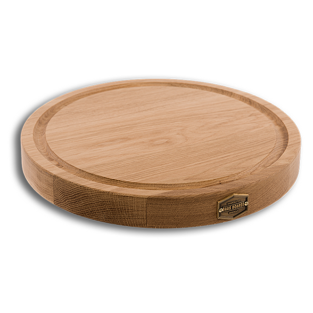 Vuur & Rook Baas Boards Eiken Houten Snijplank Rond Ø 35 cm