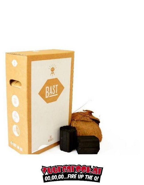 Vuur & Rook Bast kokosbriketten 2.4 kg (Tubes)
