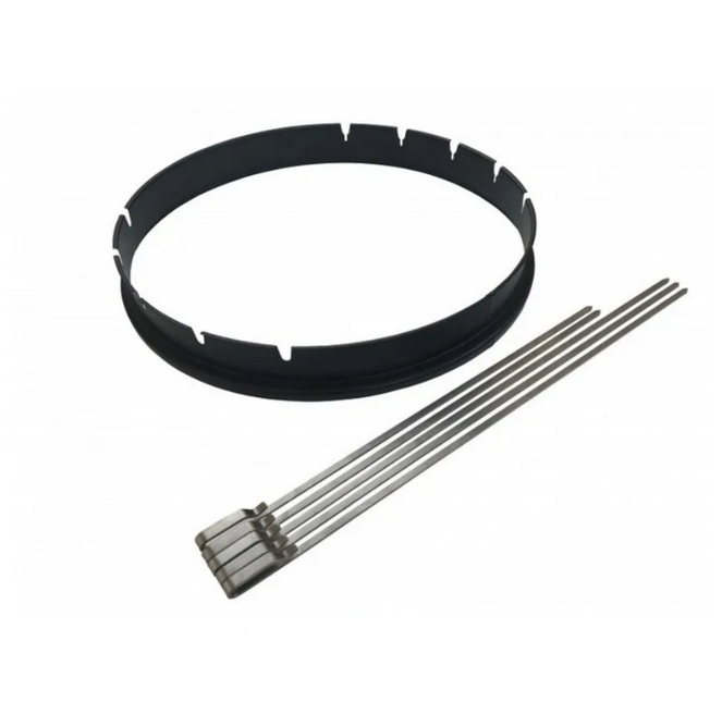 Vuur & Rook BBQ Rotisserie Ring 57cm met Spiesen Set