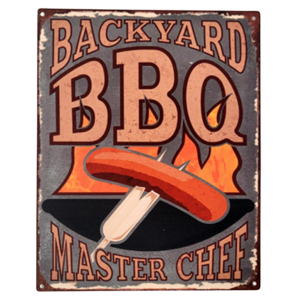 Vuur & Rook BBQ Wandbord Backyard 25 x 20 cm