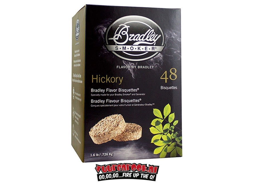 Vuur & Rook Bradley Smoker Hickory Bisquetten 48 st.
