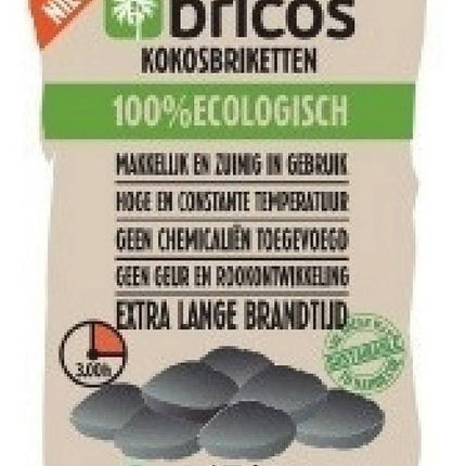 Vuur & Rook Bricos Kokosbriketten 3 Kilo AA (Pillow Shape)