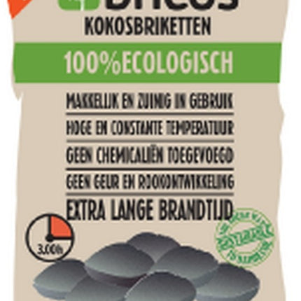 Vuur & Rook Bricos Kokosbriketten 5 Kilo AA (Pillow Shape)