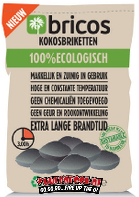 Vuur & Rook Bricos Kokosbriketten 5 Kilo AA (Pillow Shape)