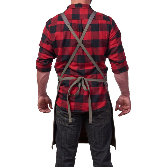 Vuur & Rook Hudson Durable Goods Waxed Canvas Schort - Grijs