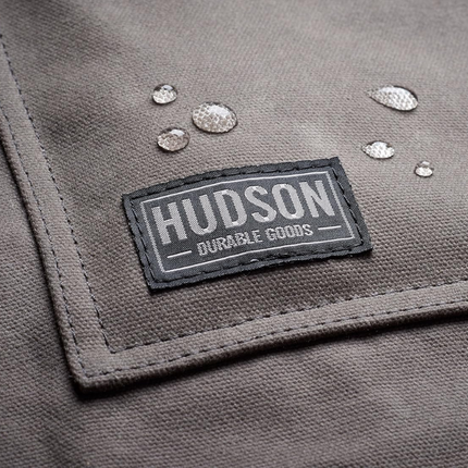 Vuur & Rook Hudson Durable Goods Waxed Canvas Schort - Grijs