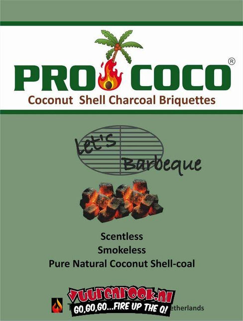 Vuur & Rook ProCoco kokosbriketten 5x2 kilo (cubes)