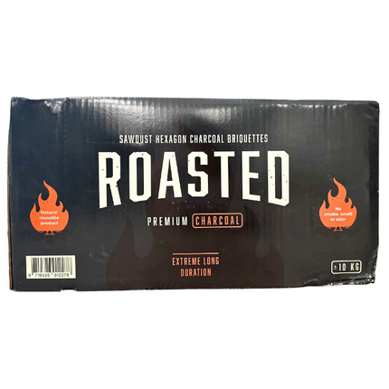 Vuur & Rook Roasted Sawdust Hexagon Charcoal Briketten Tubes 10 kg