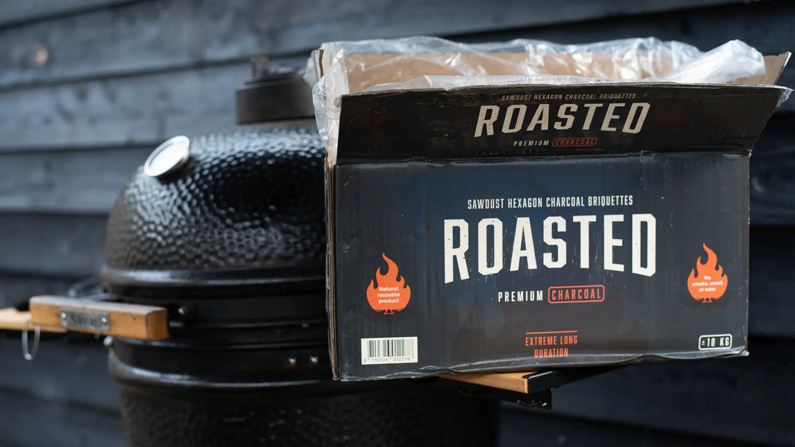 Vuur & Rook Roasted Sawdust Hexagon Charcoal Briketten Tubes 10 kg