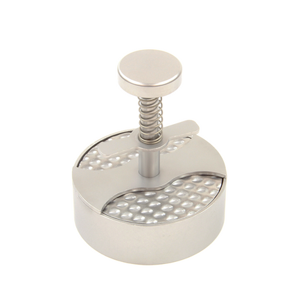 Vuur & Rook RVS Hamburgerpers met Structuurblad Ø 85mm