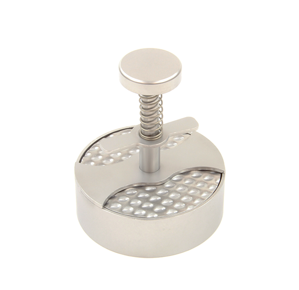 Vuur & Rook RVS Hamburgerpers met Structuurblad Ø 85mm