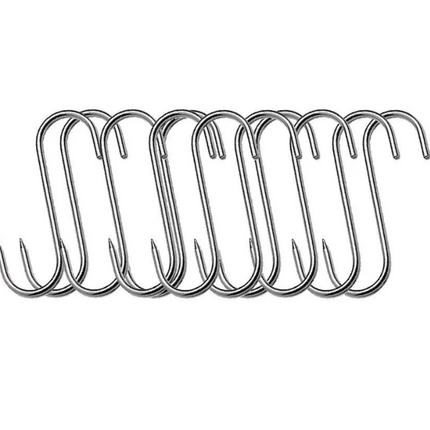 Vuur & Rook RVS Rookhaak 8cm 10 stuks