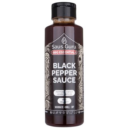 Vuur & Rook Saus.Guru Black Pepper BBQ Sauce 500 ml