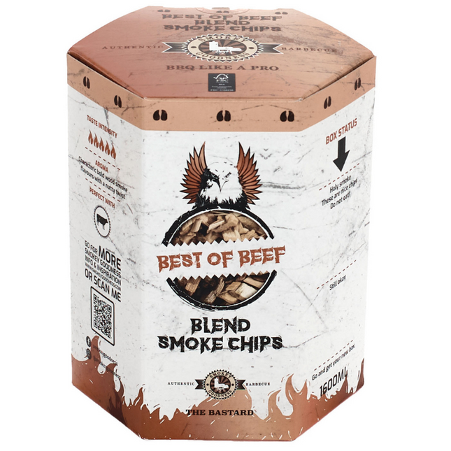 Vuur & Rook Smokey Goodness Best of Beef Smoke Chips blend Hickory, Oak & Olive 1600 ml