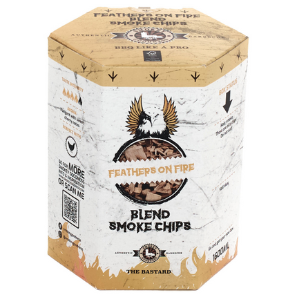 Vuur & Rook Smokey Goodness Feathers on Fire Smoke Chips blend Apple, Cherry, Hickory & Oak 1600 ml