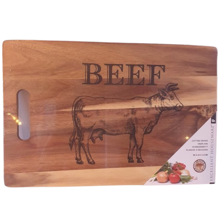 Vuur & Rook Snijplank Acacia hout Beef 36 x 24 x 1,5 cm