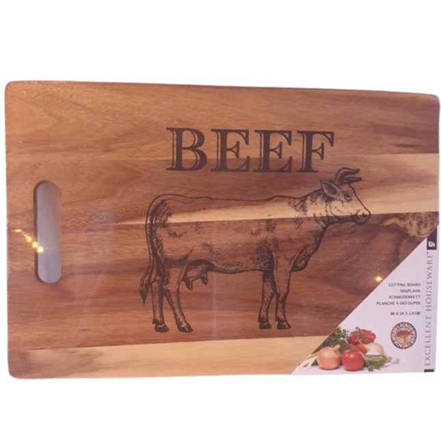 Vuur & Rook Snijplank Acacia hout Beef 36 x 24 x 1,5 cm