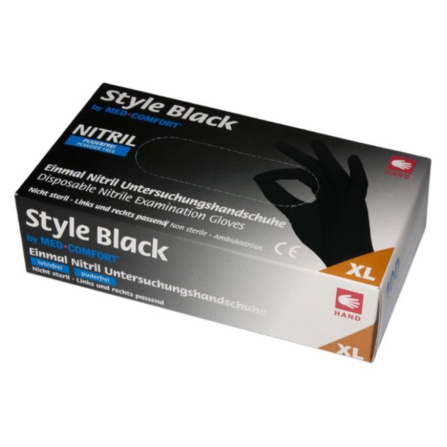 Vuur & Rook Style Black Nitril Handschoenen 100 stuks XXL Zwart
