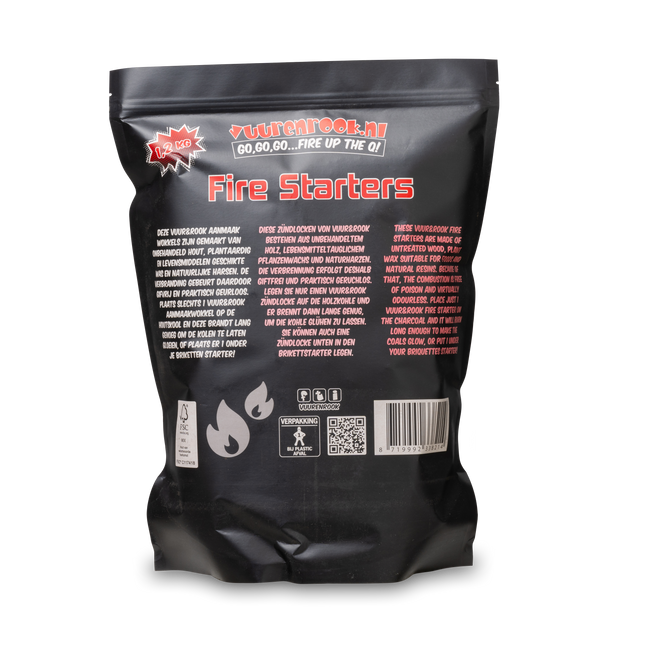 Vuur & Rook Vuur&Rook FSC Fire Starters / Wokkels Circa 90 stuks / 1,2 kg