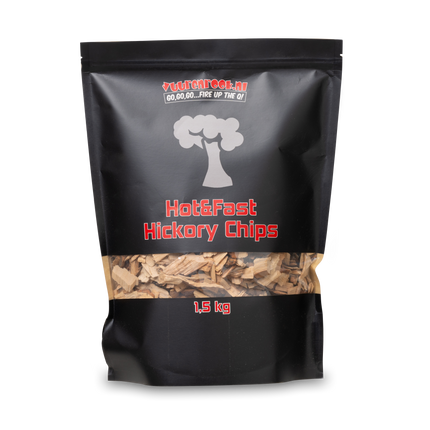 Vuur & Rook Vuur&Rook Hot&Fast Hickory Chips 1,5 kg