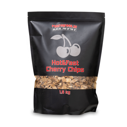 Vuur & Rook Vuur&Rook Hot&Fast Kersen Chips 1,5 kg