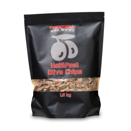 Vuur & Rook Vuur&Rook Hot&Fast Olijf Chips 1,5 kg