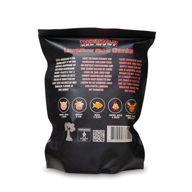 Vuur & Rook Vuur&Rook Low&Slow Alder Chunks 1,5 kg