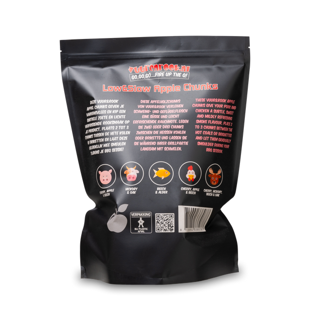 Vuur & Rook Vuur&Rook Low&Slow Appel Chunks 1,5 kg