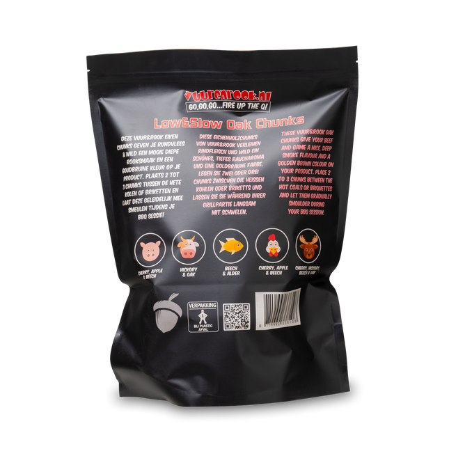Vuur & Rook Vuur&Rook Low&Slow Eiken Chunks 1,5 kg