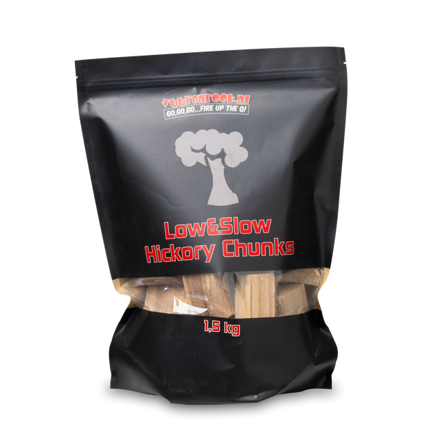 Vuur & Rook Vuur&Rook Low&Slow Hickory Chunks 1,5 kg
