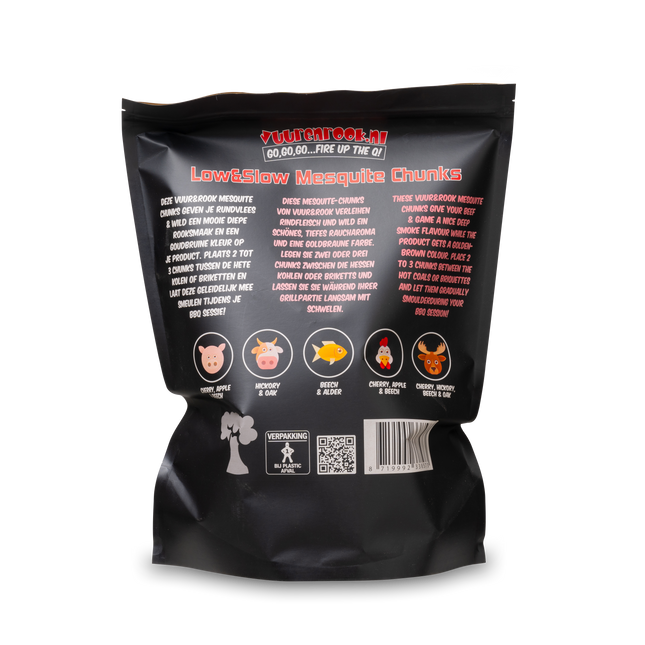 Vuur & Rook Vuur&Rook Low&Slow Mesquite Chunks 1,5 kg