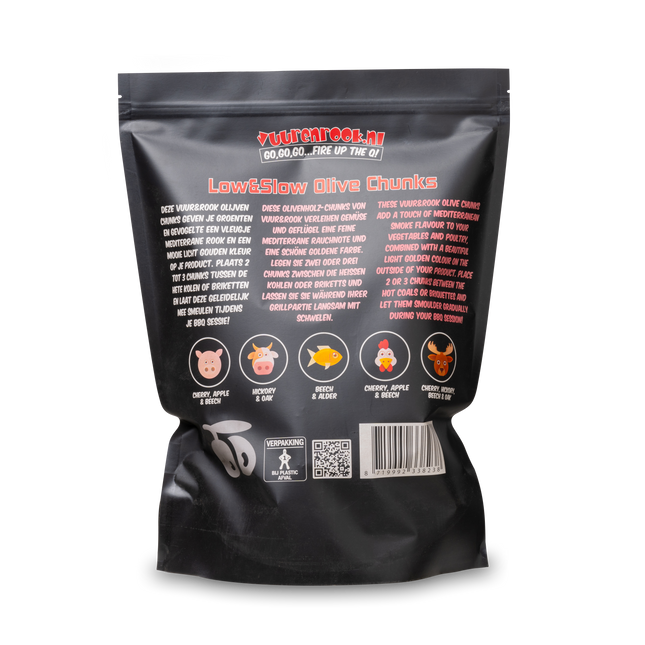 Vuur & Rook Vuur&Rook Low&Slow Olijf Chunks 1,5 kg