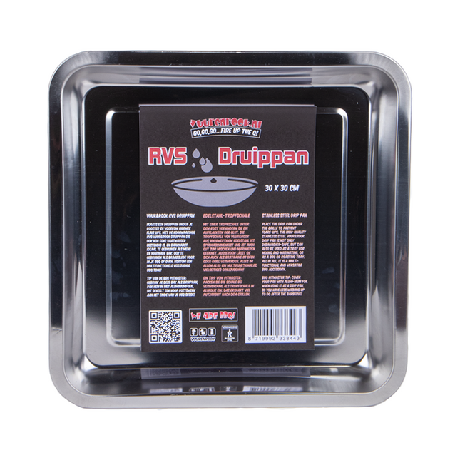 Vuur & Rook Vuur&Rook RVS Druippan 30 x 30 cm