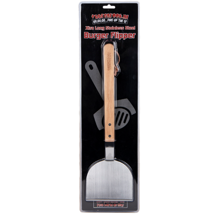 Vuur & Rook Vuur&Rook Xtra Long RVS Burger Flipper