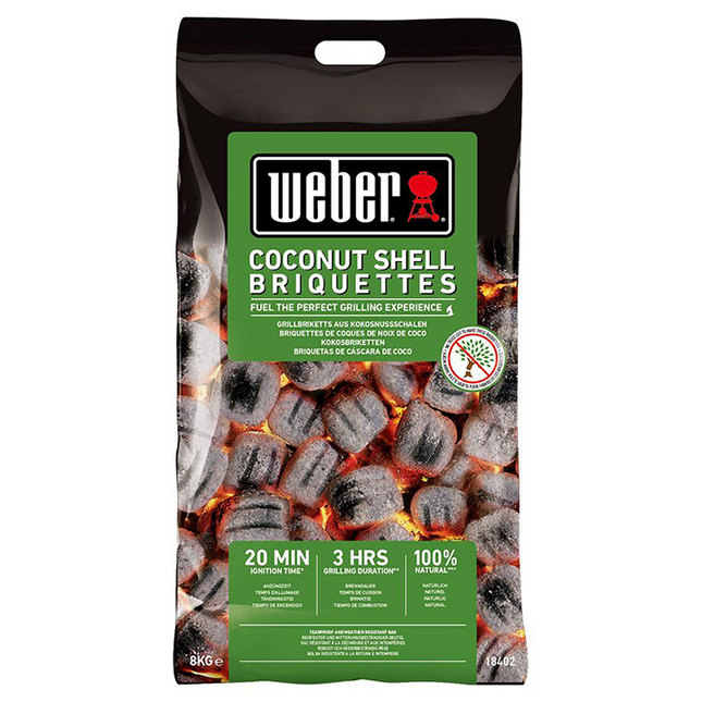 Weber Weber Kokosbriketten Pillow Shape 8 kg