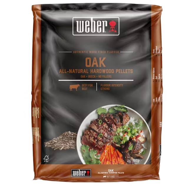 Weber Weber Natuurlijke Hardhoutpellets Eiken 8 kg