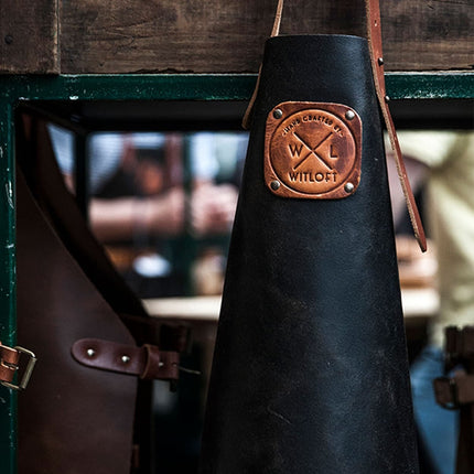 Witloft Witloft Pure Black/Cognac Leren Schort Classic Collection