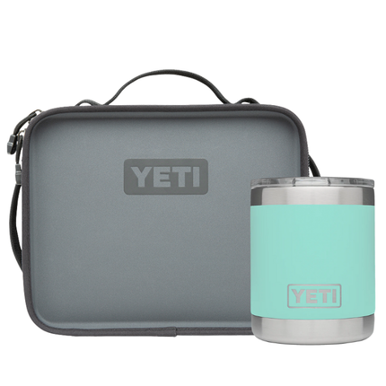 YETI Yeti Daytrip Lunch Box Charcoal & Yeti Rambler Lowball 10 oz Seafoam