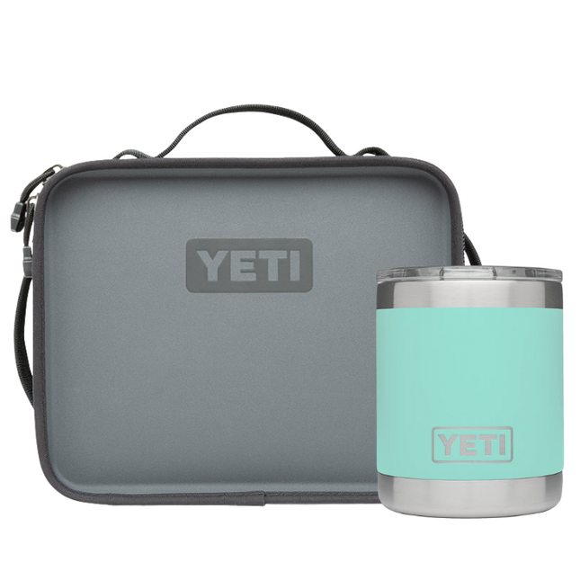YETI Yeti Daytrip Lunch Box Charcoal & Yeti Rambler Lowball 10 oz Seafoam