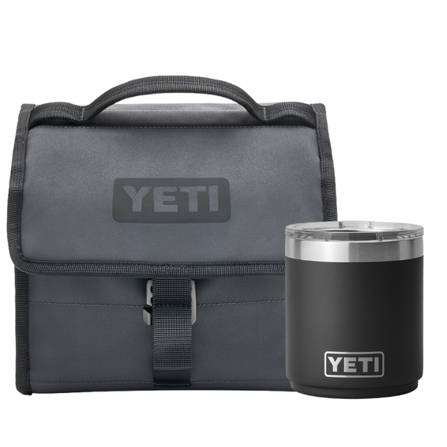 YETI Yeti Daytrip Lunchbag Charcoal & Yeti Rambler Lowball 10 oz Black