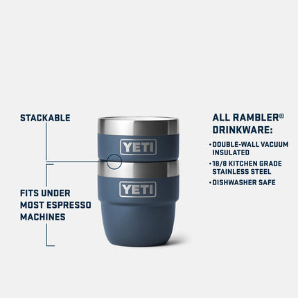 YETI YETI Rambler Espressokopjes Black 2 stuks 4 oz