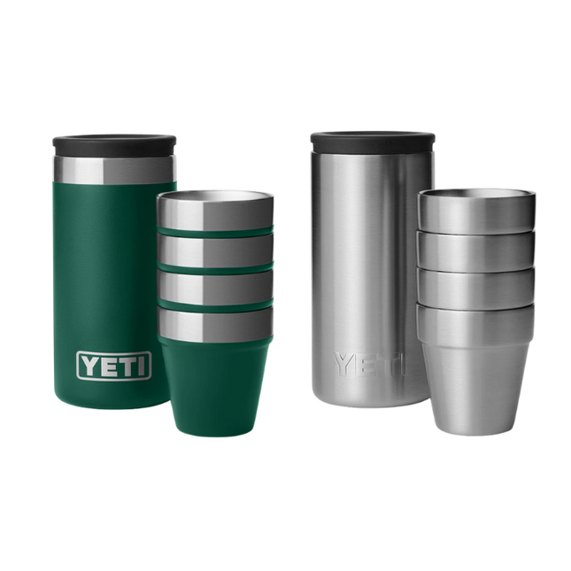 YETI Yeti Shotglazen Stainless Steel 4 stuks & Forest Green 4 stuks