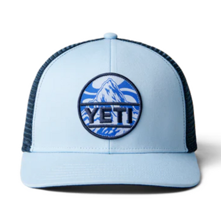 YETI Yeti Truckerspet Met Berg-Badge Licht Blauw