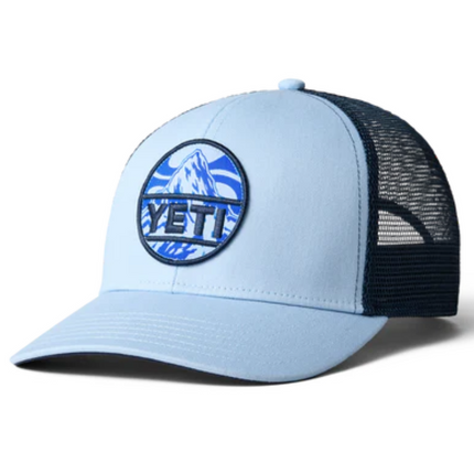 YETI Yeti Truckerspet Met Berg-Badge Licht Blauw
