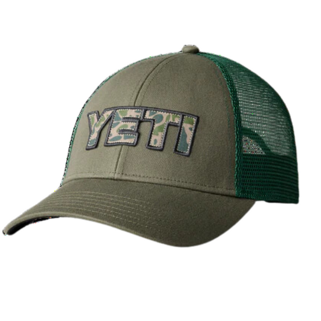 YETI Yeti Truckerspet Met Camouflage Badge Olive