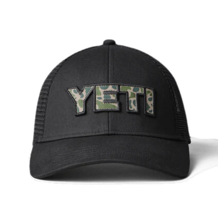 YETI Yeti Truckerspet Met Camouflage Badge Zwart